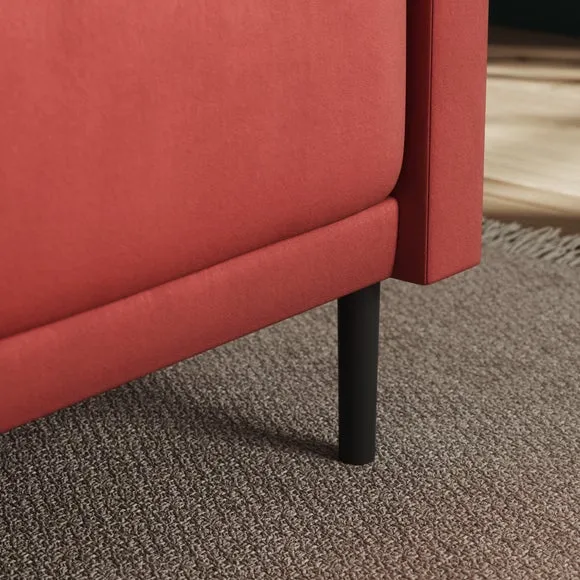 Amali Corner Dining Bench, Matte Plush Velvet 4
