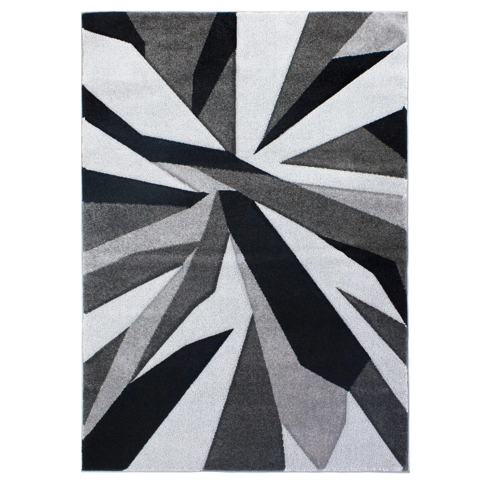 Shatter Hand Carved Rug Grey