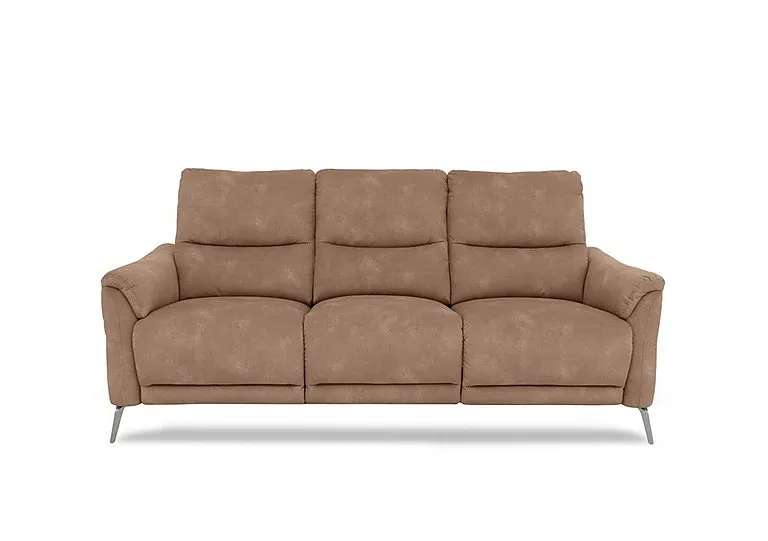 Daytona 3 Seater Fabric Power Recliner Sofa with Drop Down - Dexter Sand - Sofas and Armchairs - In Time for Christmas