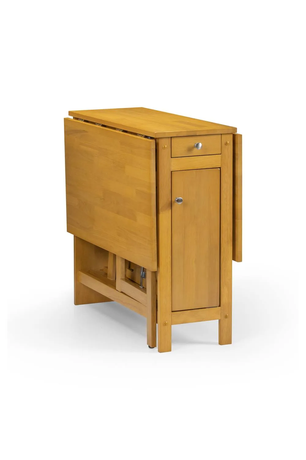 Julian Bowen Savoy 4 Seater Drop Leaf Gateleg Dining Set with Folding Chairs in Light Oak 3