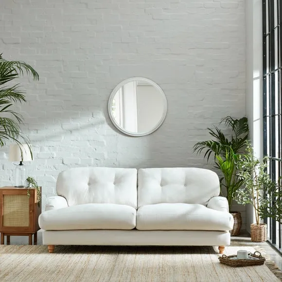 Martha Faux Linen 3 Seater Sofa 5
