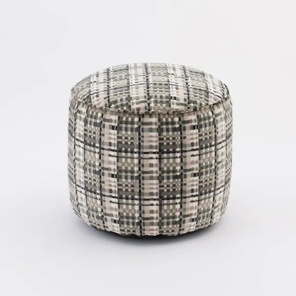 Roxana Cut Velvet Pouffe 3