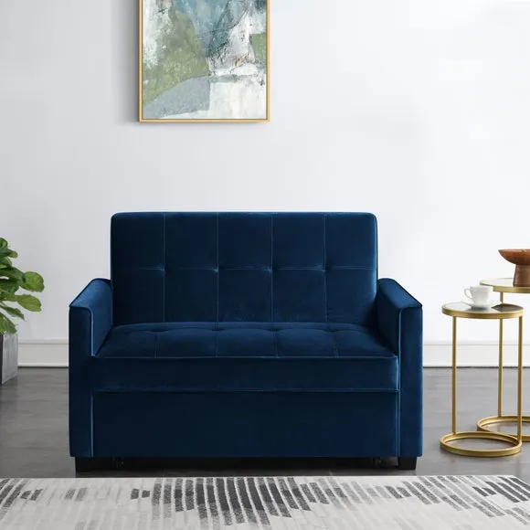 Summer Velvet 2 Seater Sofa Bed 2