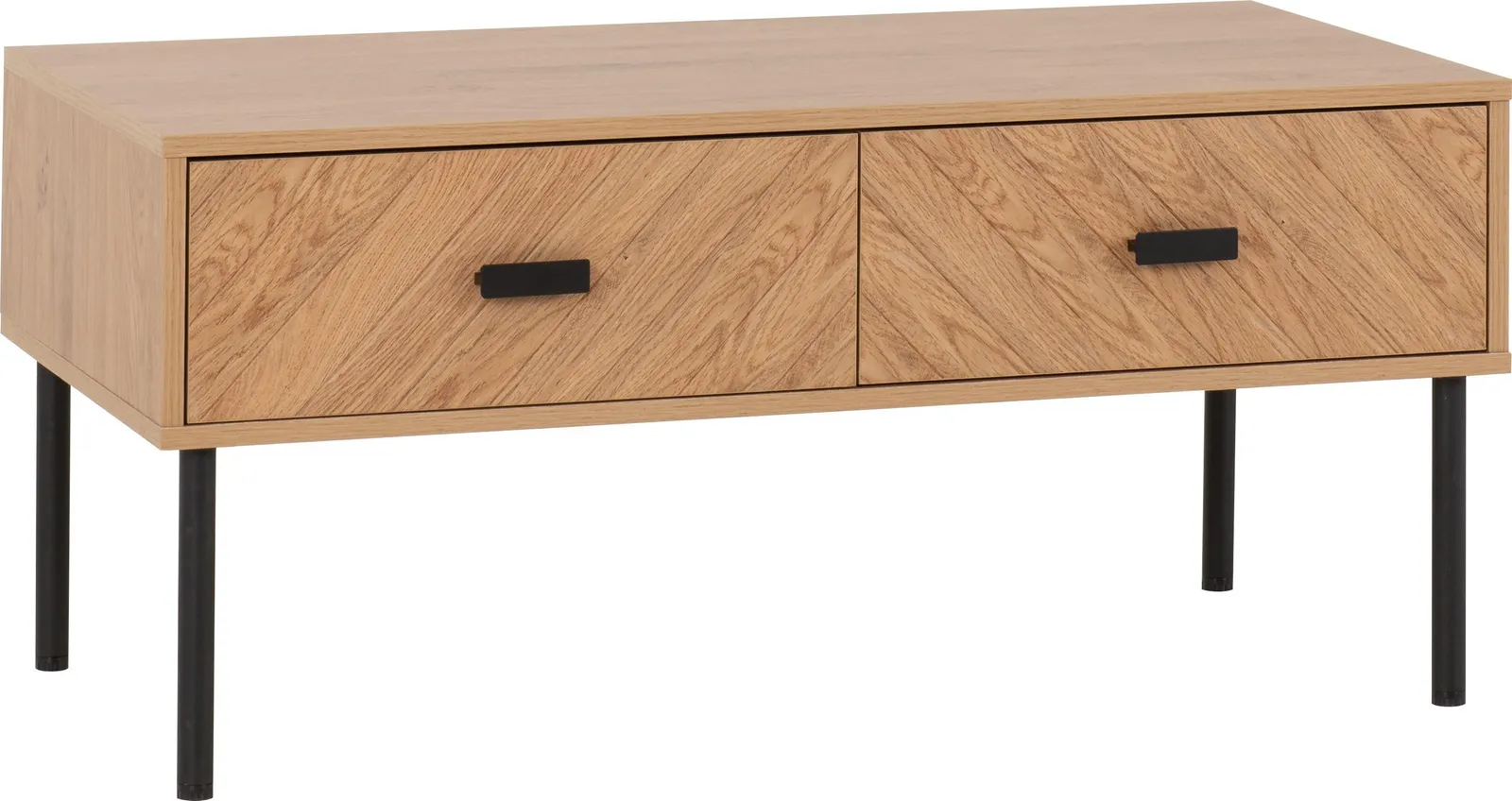 Seconique Leon 2 Drawer Coffee Table in Natural 2