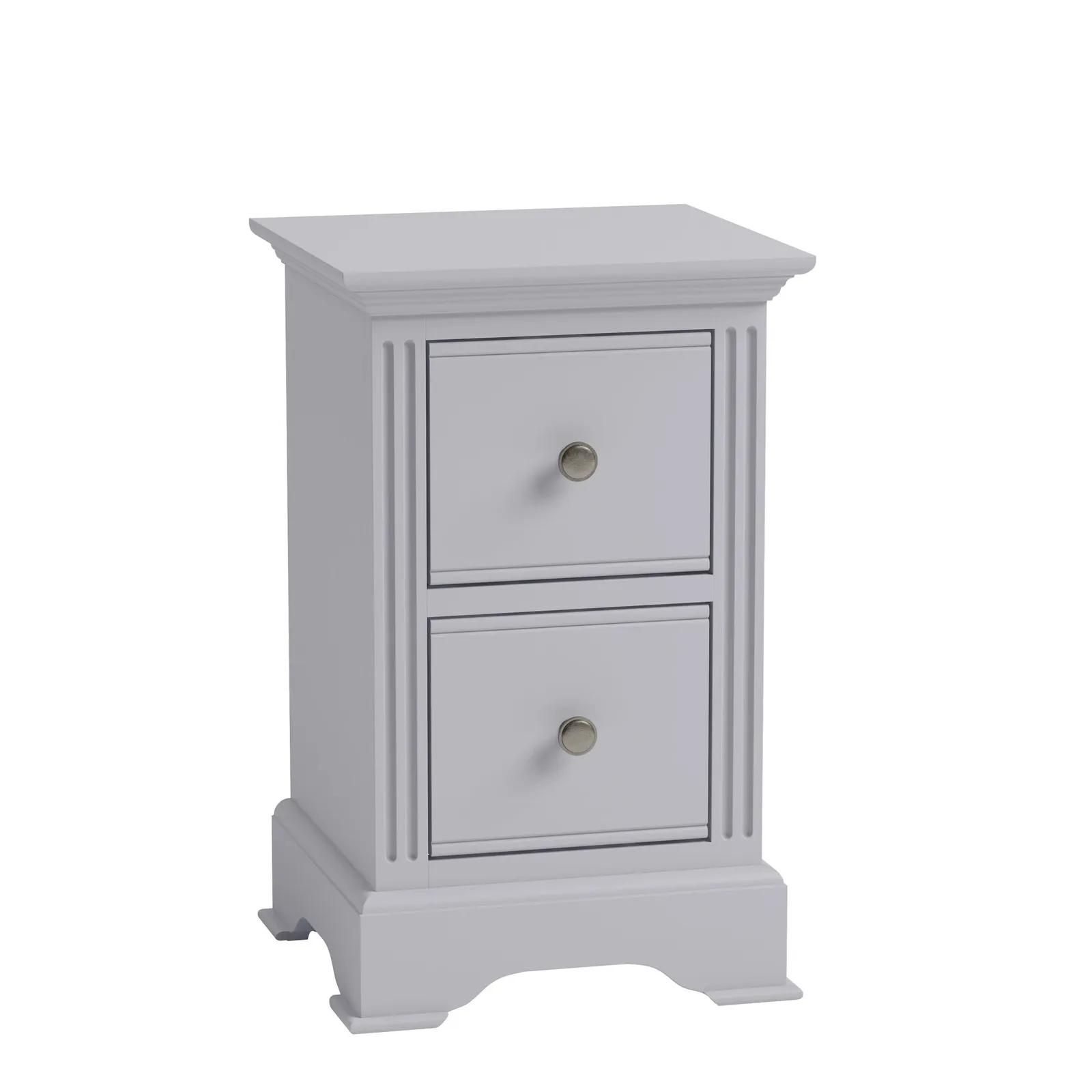 Pewter Grey Small Bedside Table Grey