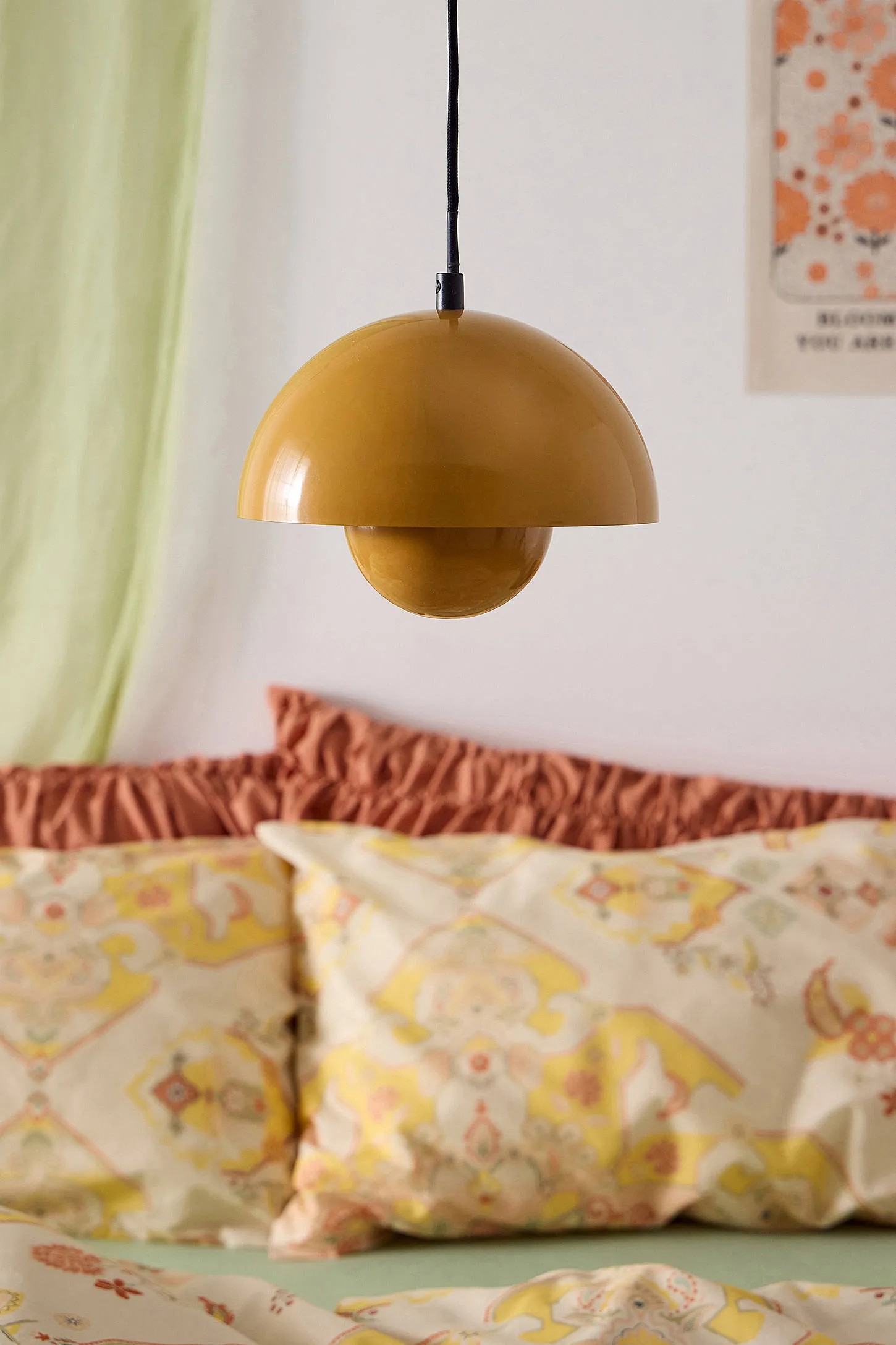 Erica Plug In Pendant Lamp - Yellow
