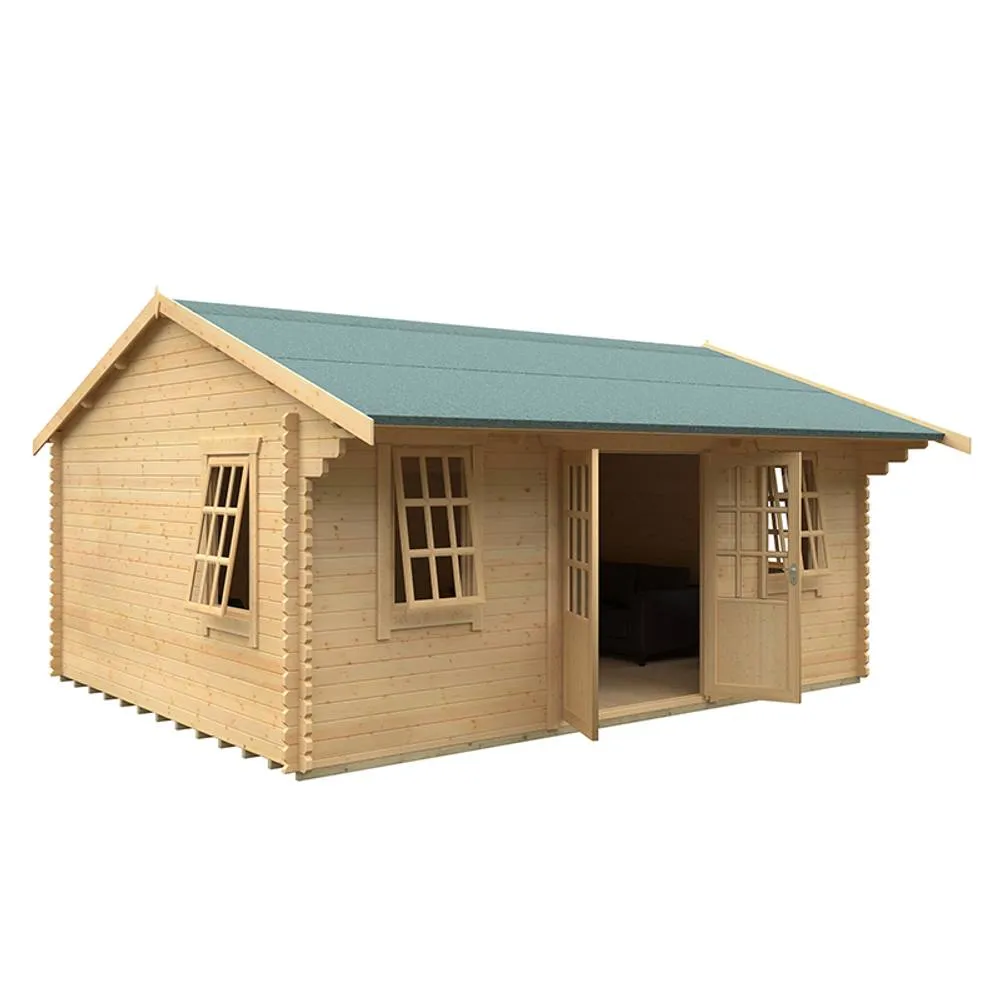 Buttercup Farm 20x16 The Dalton 44mm Cabin - L595 x W475 x H313.9 cm in Natural 1