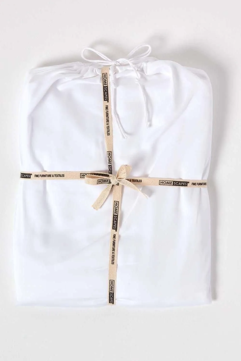 Homescapes Sateen Cotton Flat Sheet 400 TC in White 5