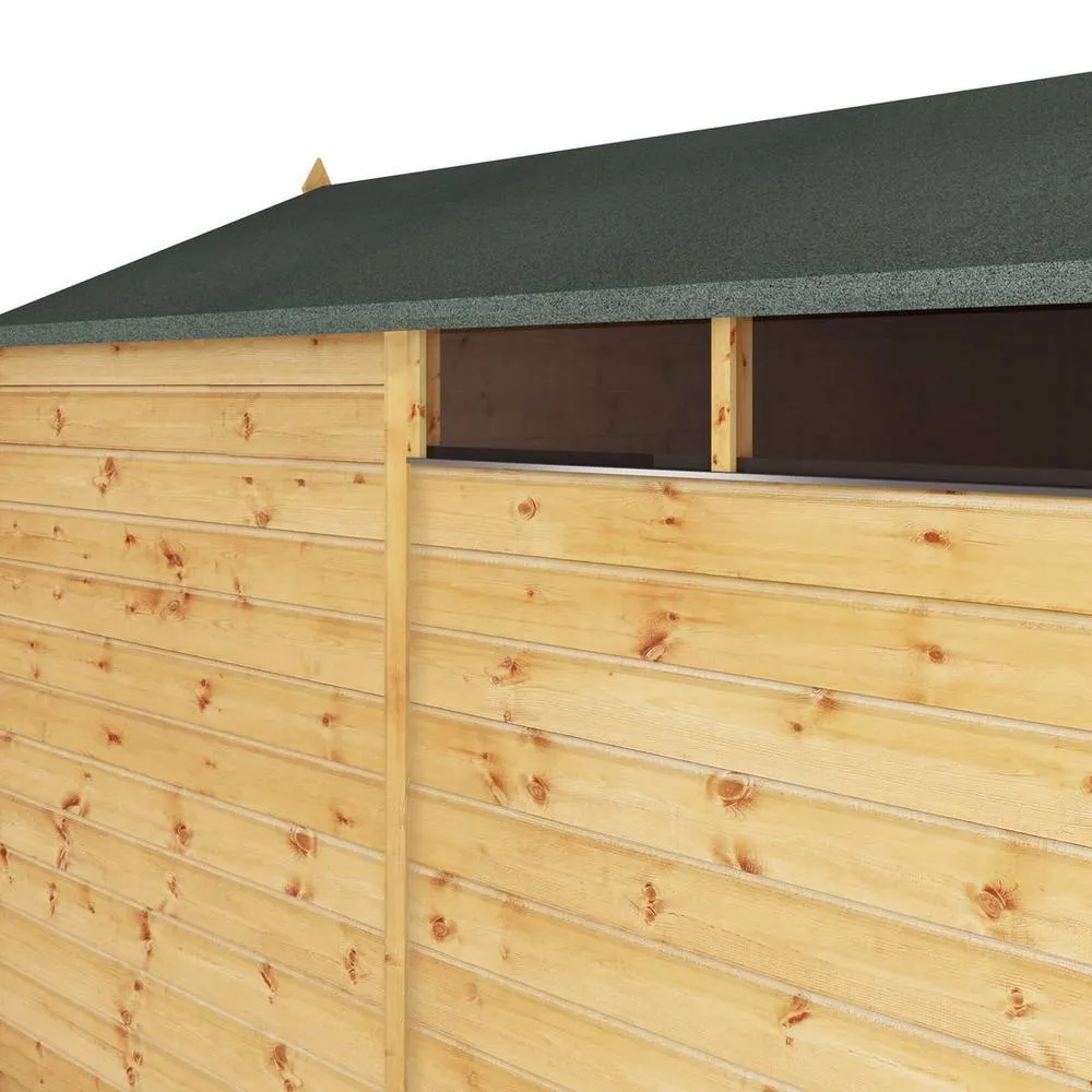 Mercia 8 x 6 Feet Shiplap Security Apex Shed - L240.8 x W189.2 x H198.9 cm in Brown 4