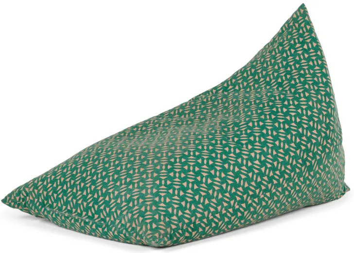 Abacus Printed Bean Bag, Lake Green & Dusty Pink