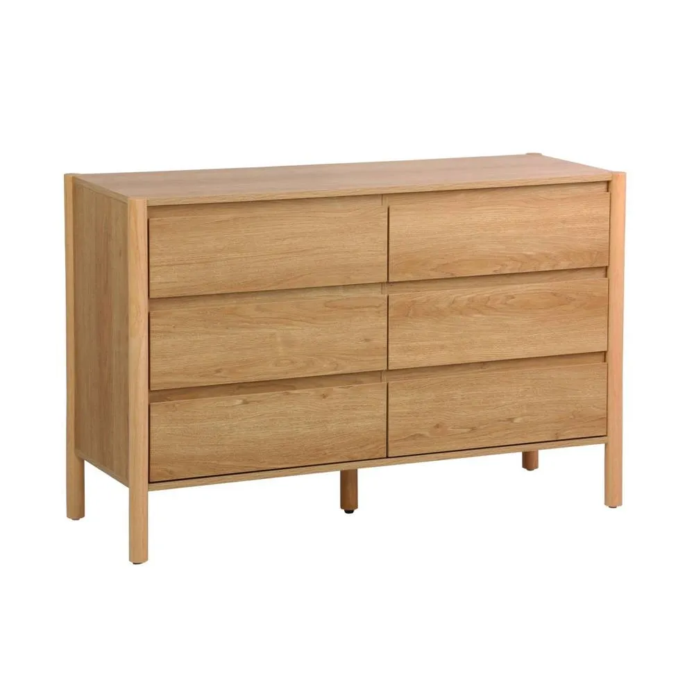 sweeek Wood decor chest with 6 drawers in Beige 2