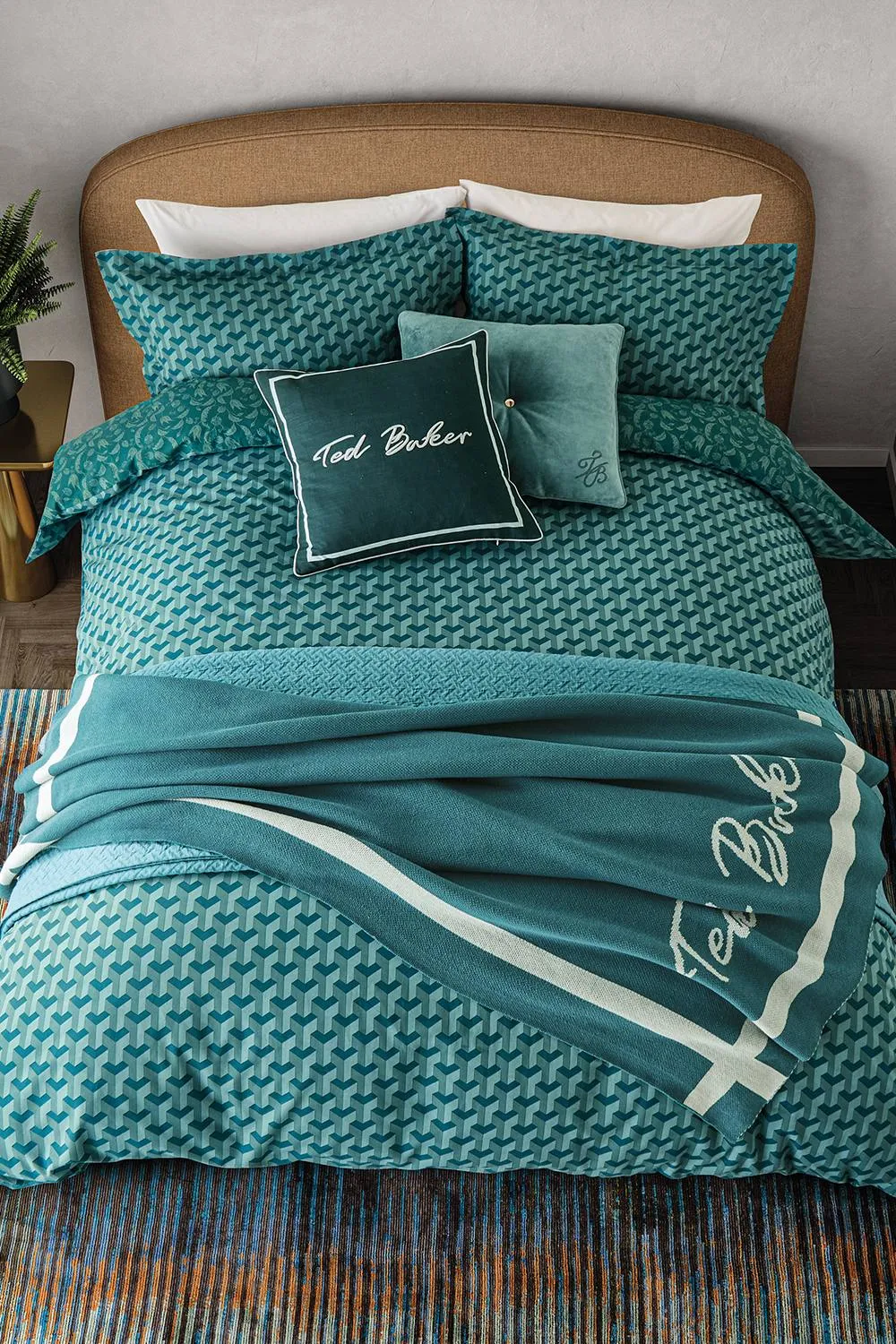 Ted Baker 'Phorcys' Cotton Duvet Cover Set in Teal 1
