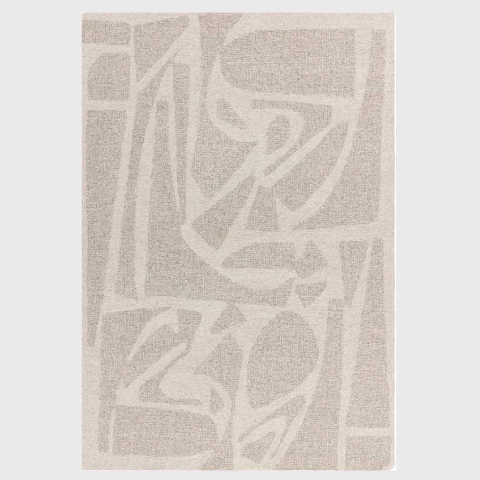 Alora Linen 120 X 170Cm Rug, Square, Neutral Wool | Barker & Stonehouse