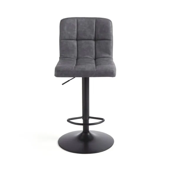 Jasmine Adjustable Height Swivel Bar Stool, Faux Leather 6