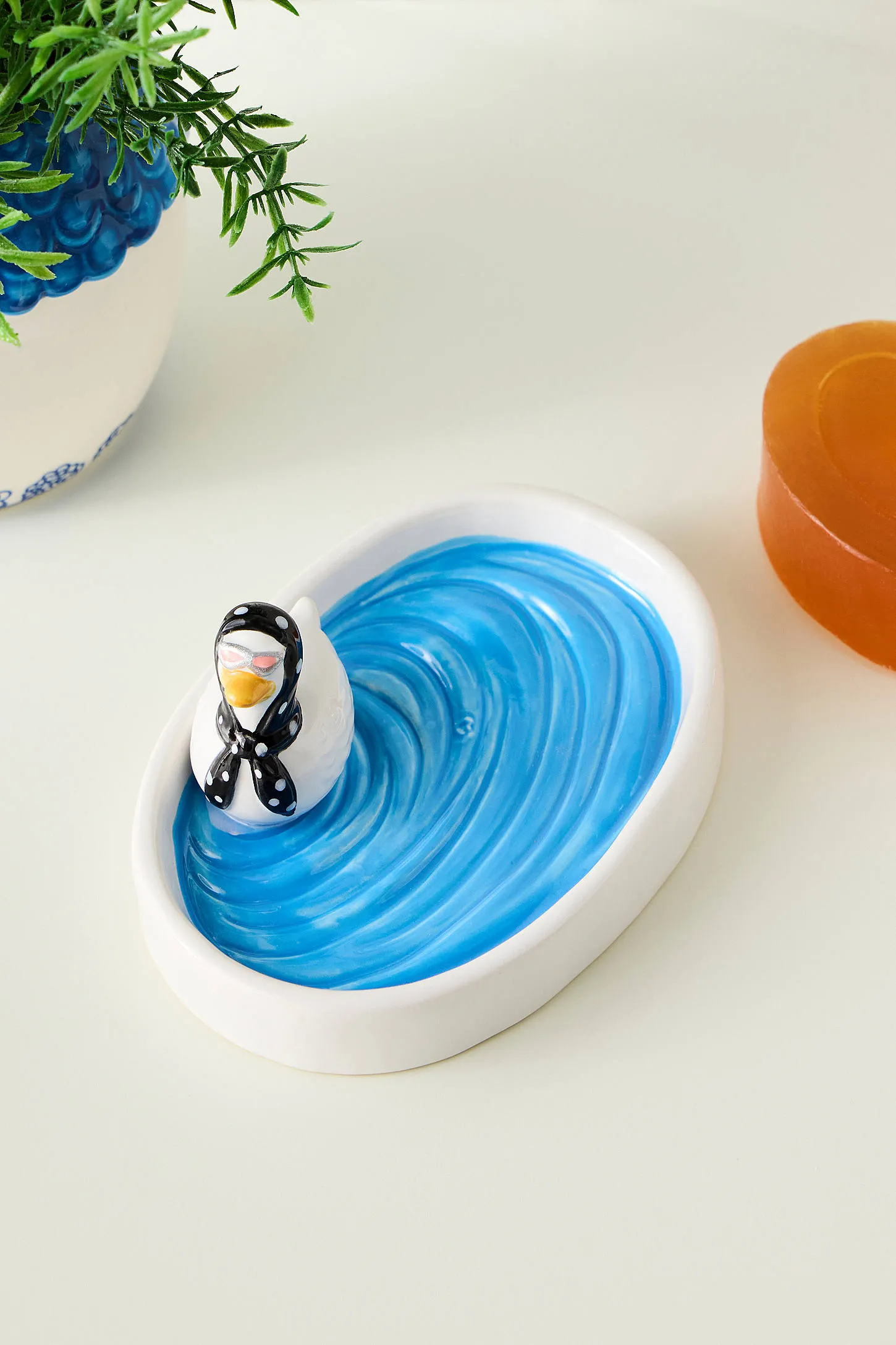 Silly Goose Soap Dish - White