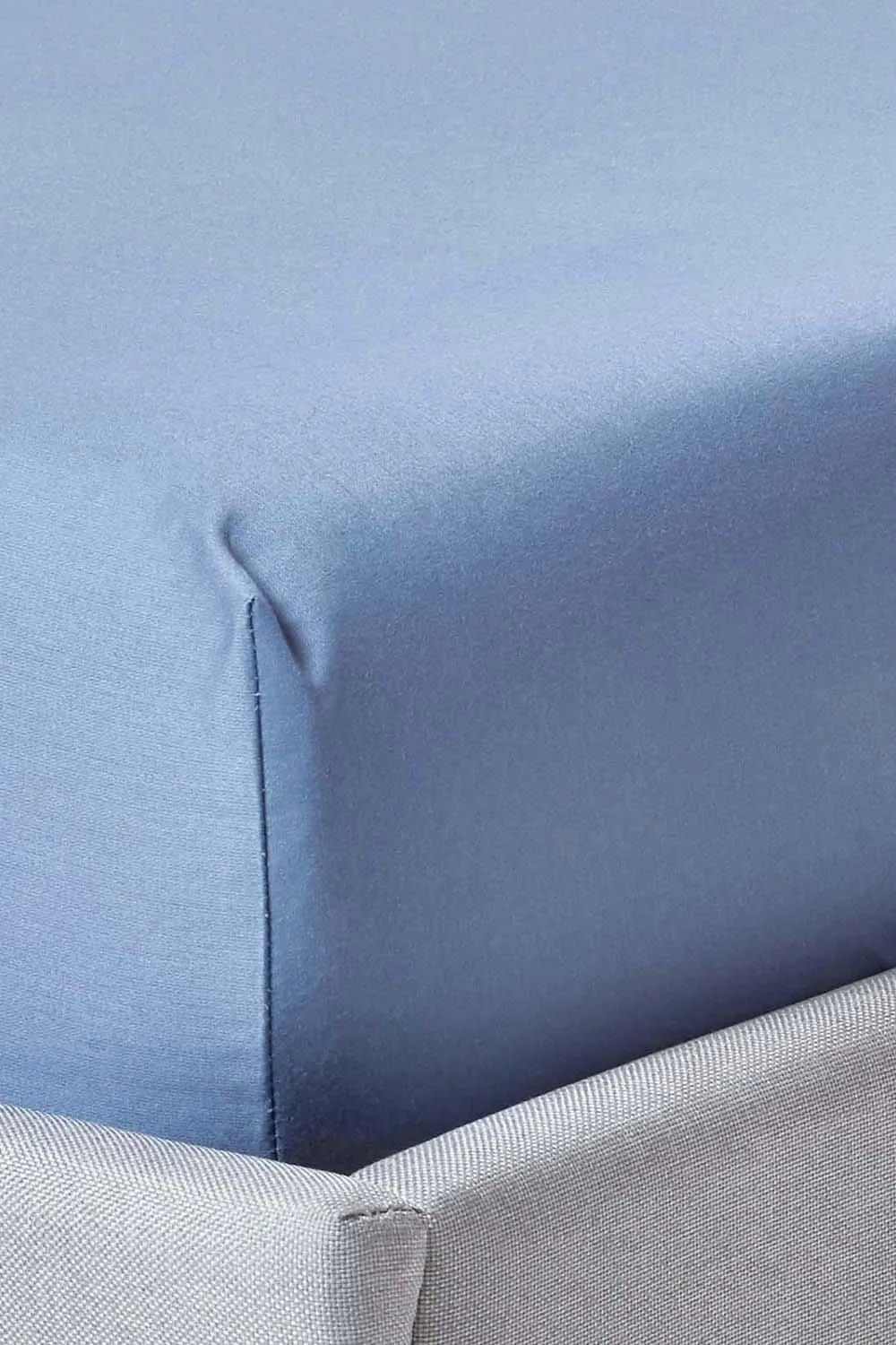 Homescapes Egyptian Cotton Fitted Sheet 12 inch 1000 Thread Count in Blue 1