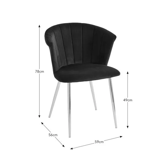 Kendall Dining Chair, Velvet 6