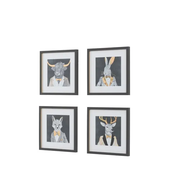 Cedar and Sage The Four Woodland Gentlemen Framed Print 5