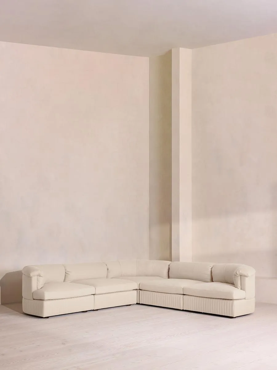 Oona Deep Sit Modular Sofa, Corner Sofa, Linen, Bisque