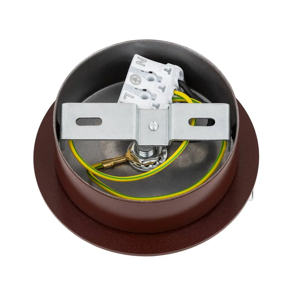 Netlighting Fabio Wall Lamp WhiteBrown (Marble Colour) Chocolate Brown IP44 4