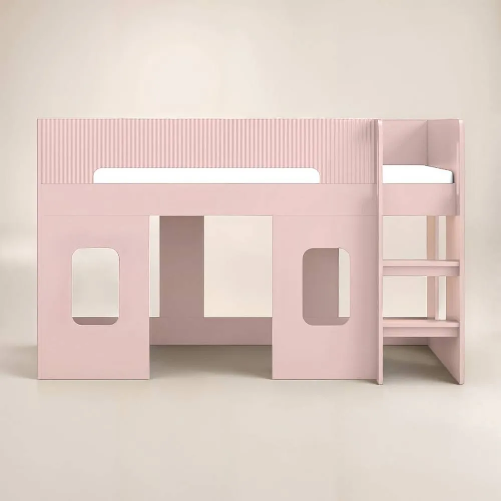 Flair Lino Playhouse Mid Sleeper Bed in Pink 3