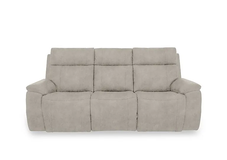 Aero Fabric 3 Seater Power Recliner Sofa with Power Headrests and Heated Seats - Marble Cream