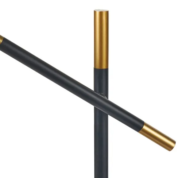 Wanda White Orb and Black Metal Reading Floor Lamp 4