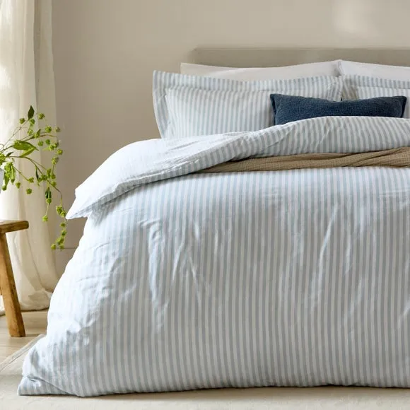 The Linen Yard Hebden Reversible 100% Cotton Duvet Cover & Pillowcase Set 3
