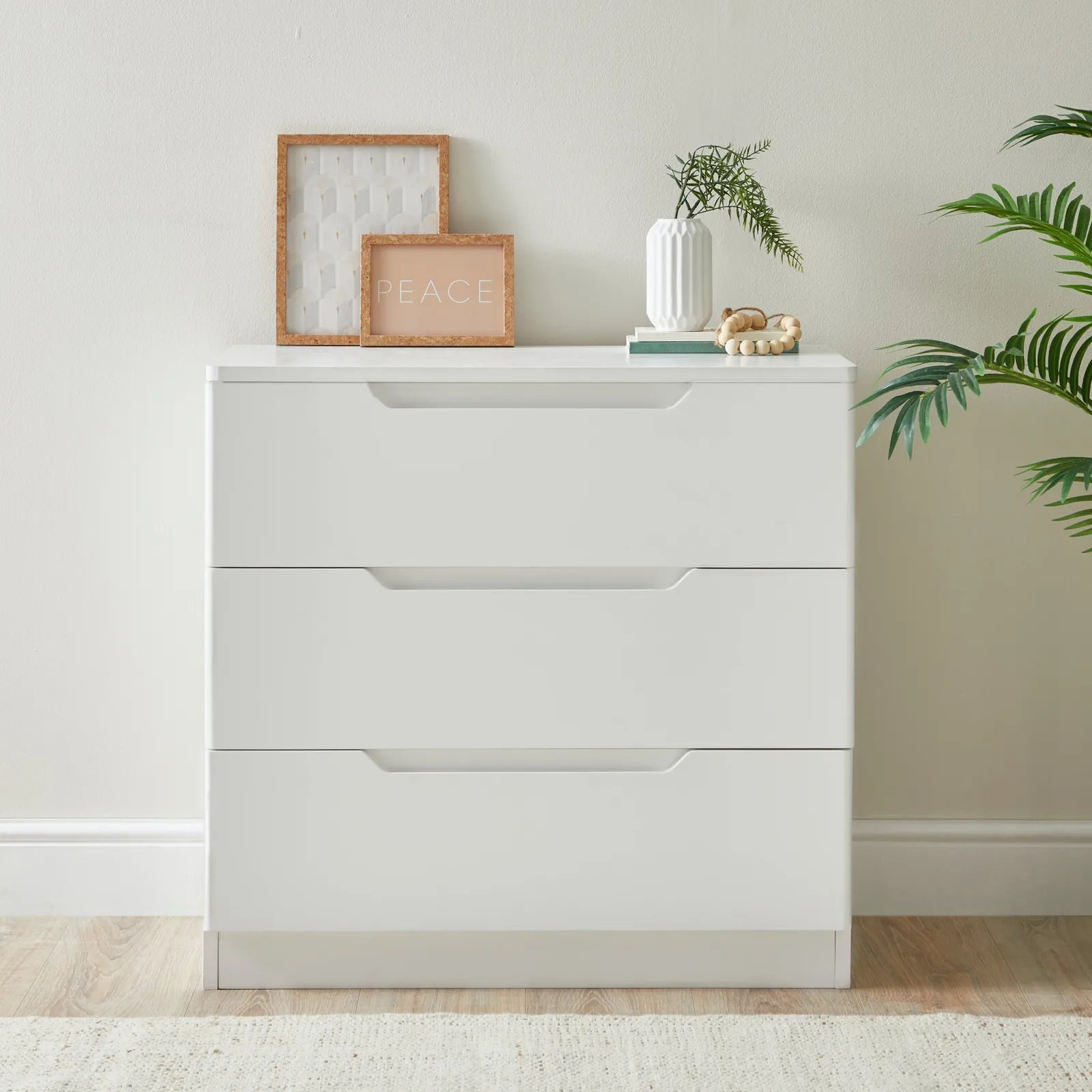 Larson 3 Drawer Chest White