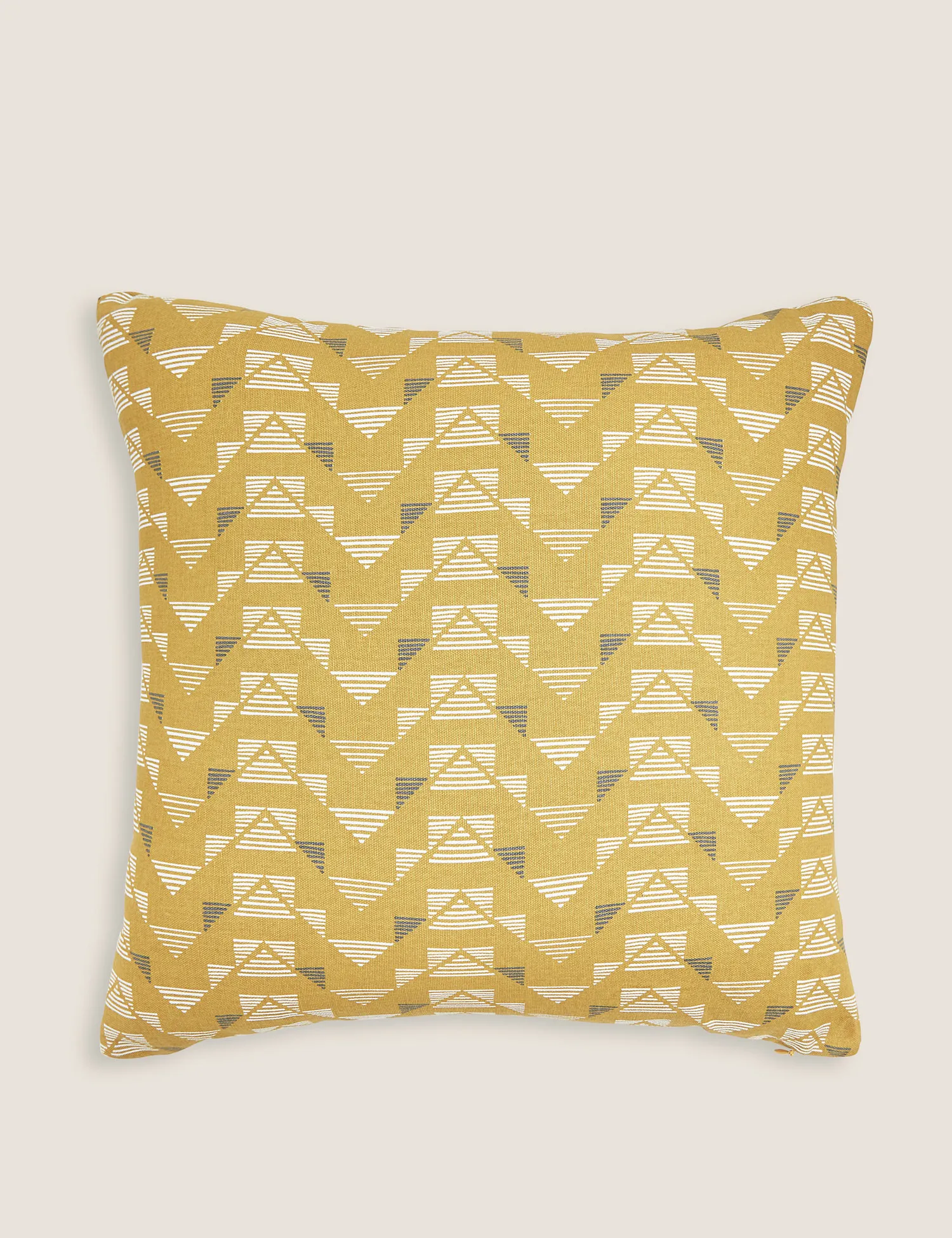 M&S Pure Cotton Geometric Cushion