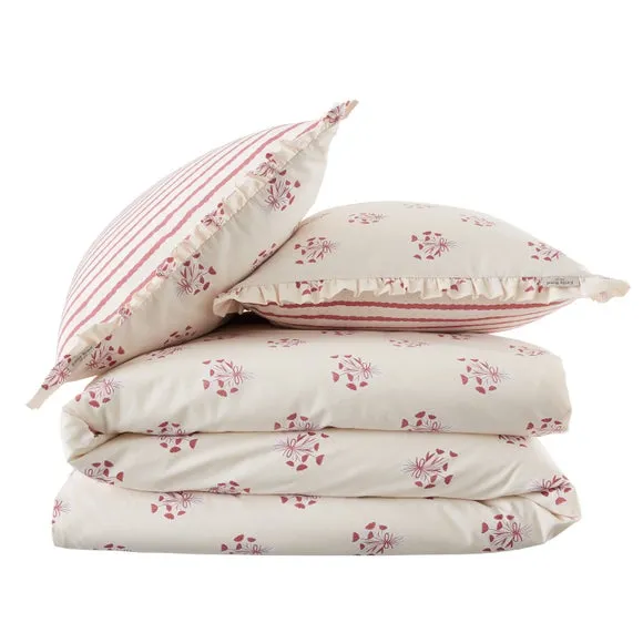 Emily Bond Hand Gathered Posy 100% Cotton Duvet Cover & Pillowcase Set 6