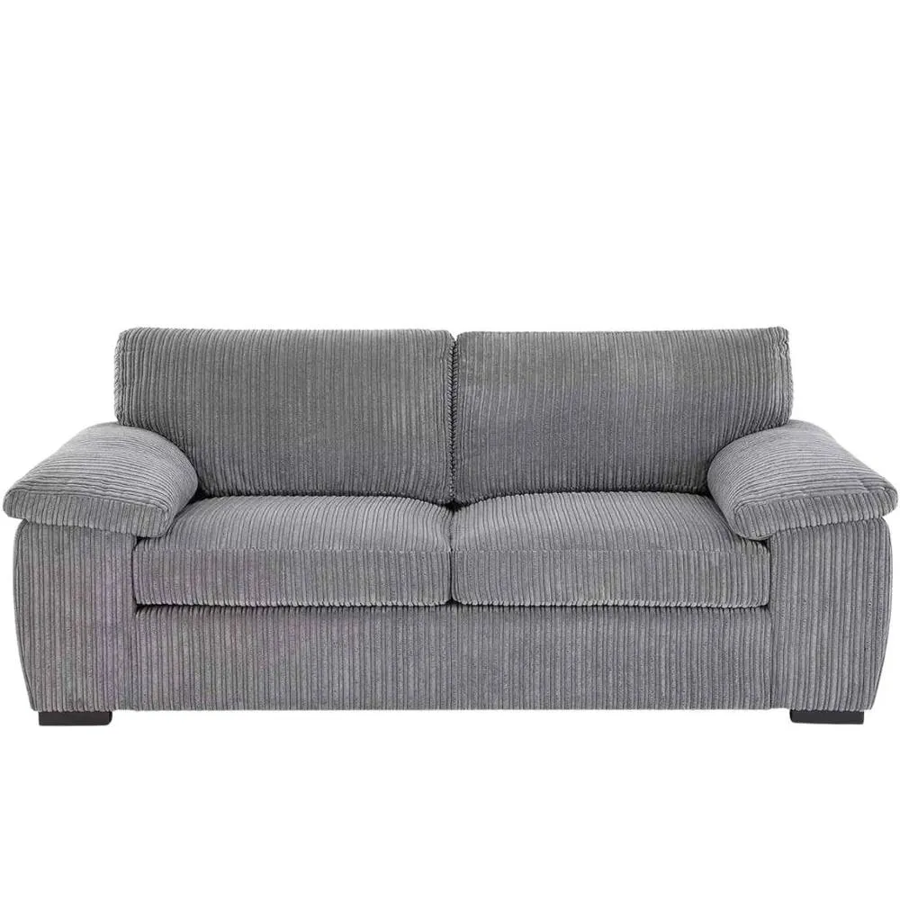 Bliss Furniture Jumbo Cord Fabric 2 Seater Sofa for Small Spaces in Grey