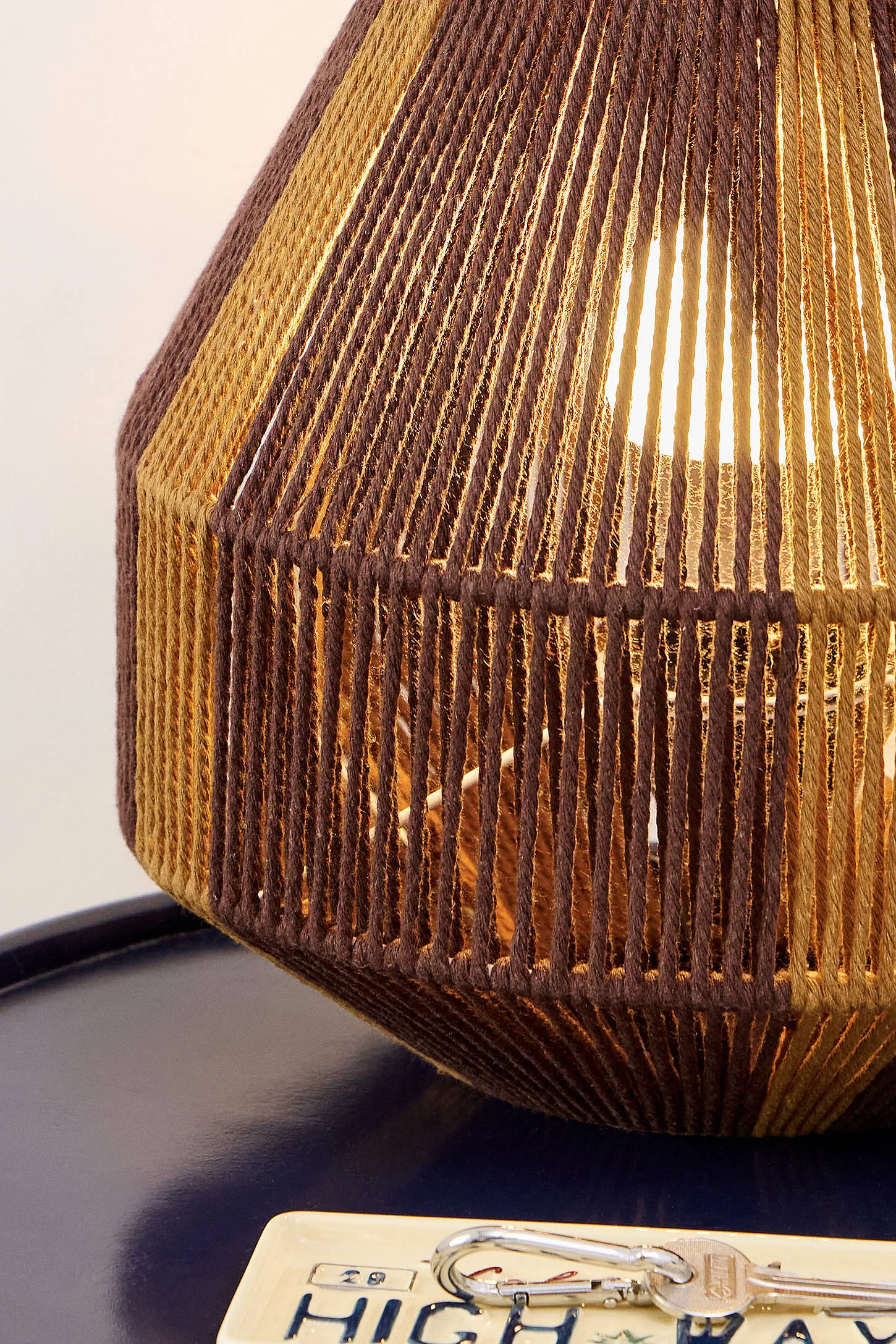 String Table Lamp - Brown 3