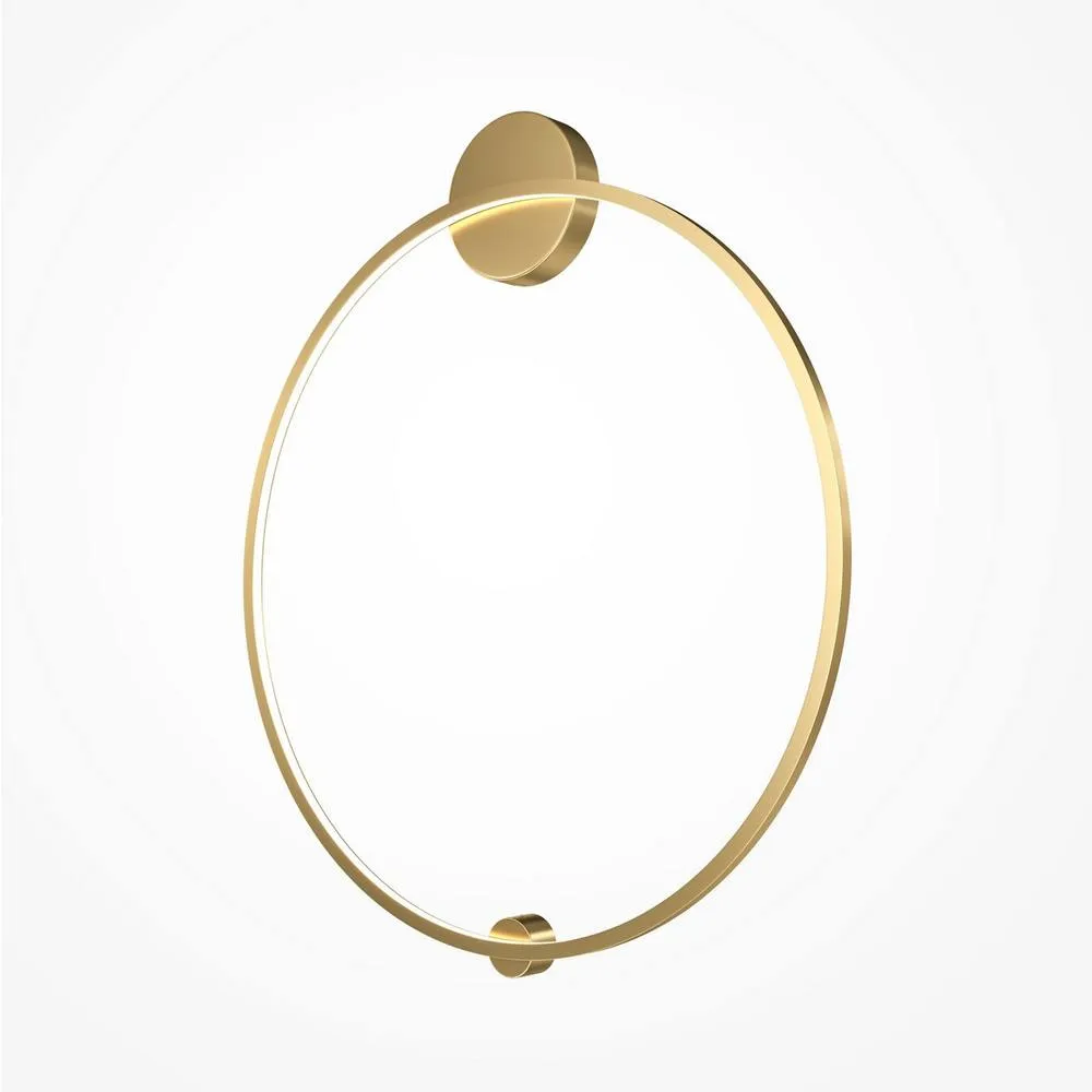 Netlighting Maytoni Halo Modern Integrated LED Wall Lamp Brass 80cm 4000K in Gold