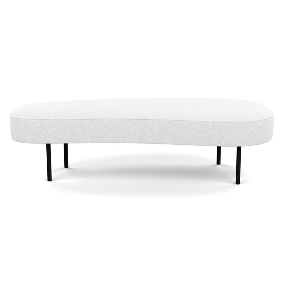 Heal's Isola Large Ottoman Loop Boucle Polar Black Feet