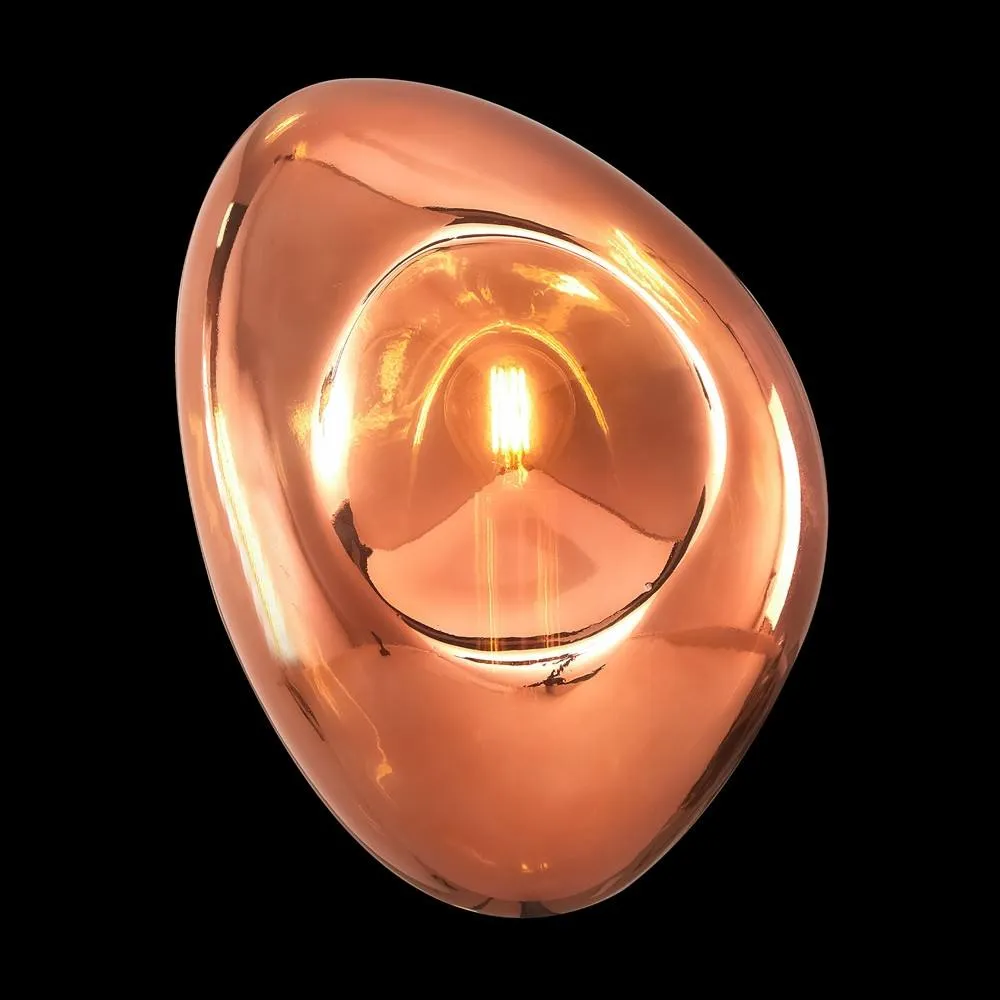 Netlighting Mabell Modern Wall Lamp Copper Glass Shade 2