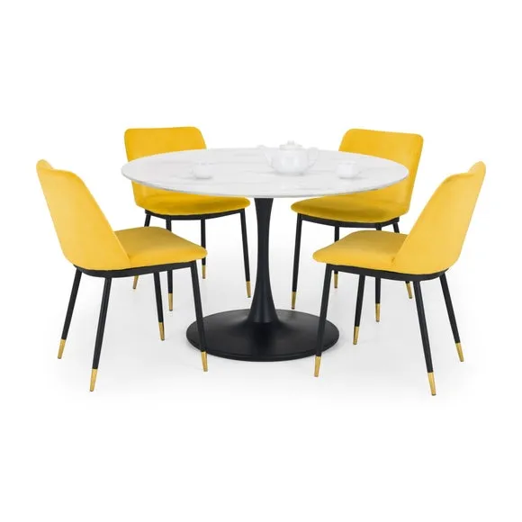 Delaunay Set of 2 Dining Chairs, Velvet 6