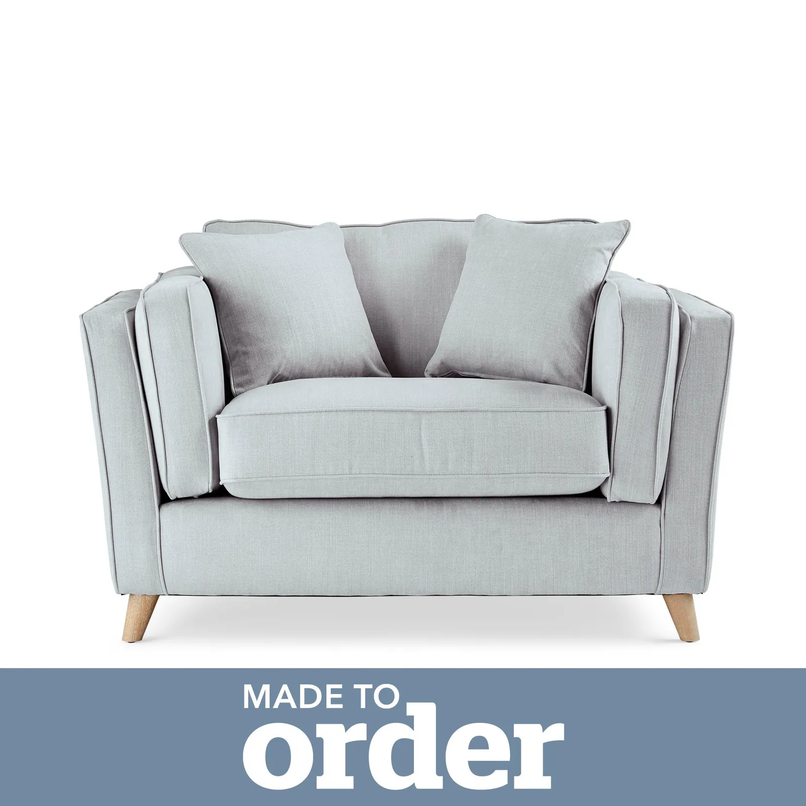 Arabella Snuggle Chair Brushed Plain Fabric Grey