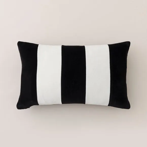 Clara Stripe Cotton Rectangle Cushion 2