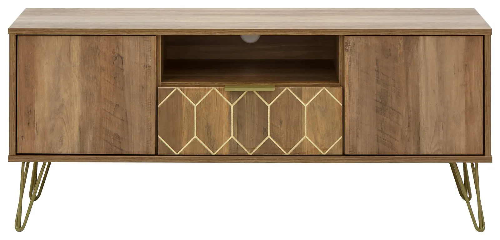 GFW Orleans 1 Drawer TV Stand in Brown 4