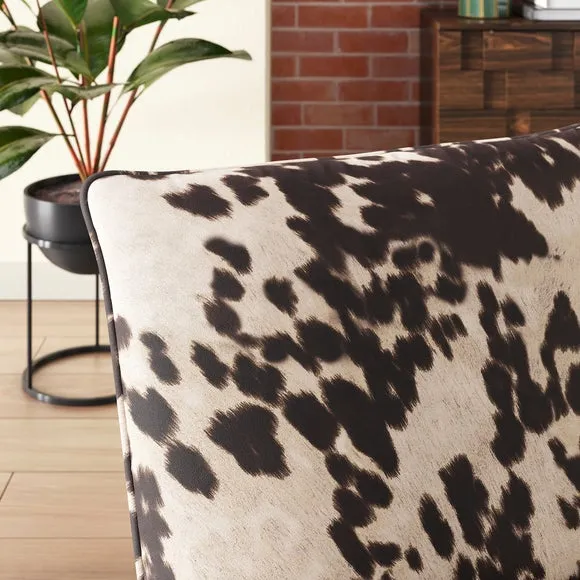 Sarnia Cow Print Velvet Occasional Chair 3