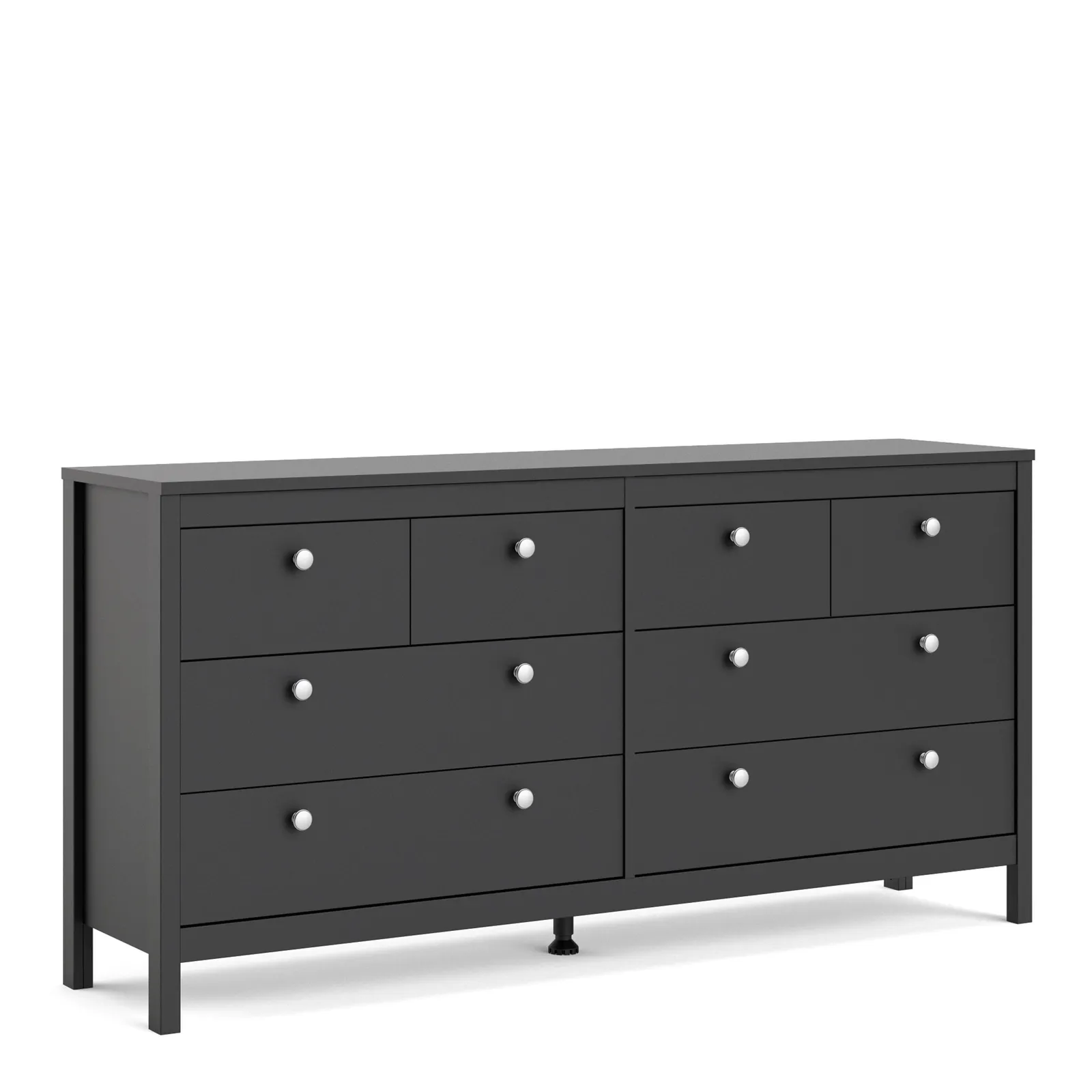 Furniture To Go Madrid Double Dresser 4+4 Drawers in Black
