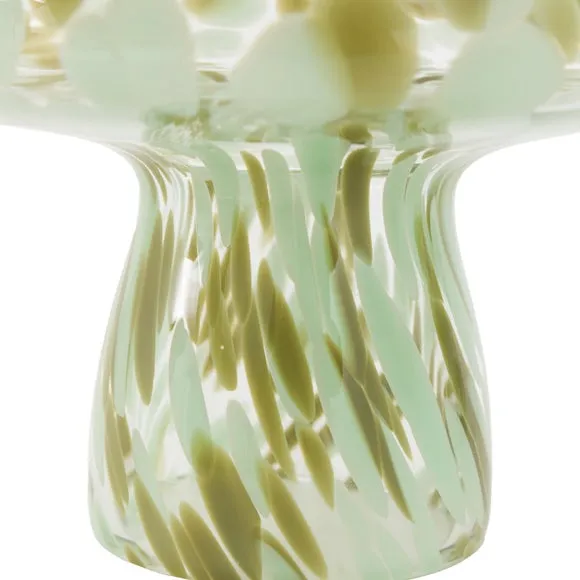 Cedar & Sage Set of 2 Confetti Glass Mushroom Ornaments 6