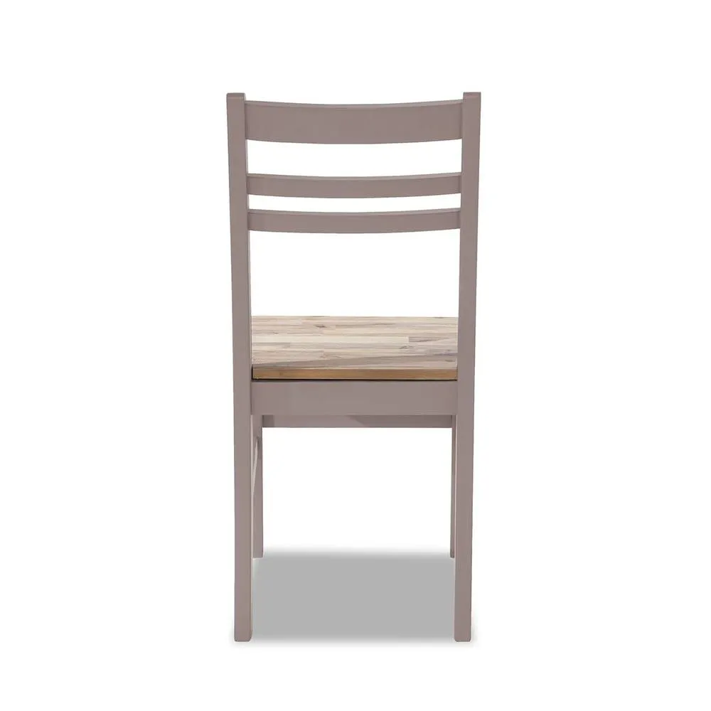 Statement Furniture Florence Country Style Wooden Chairs Set of 2 in Taupe 6