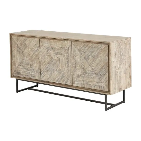 Pacific Marca 3 Door Sideboard, Natural Acacia Wood 3
