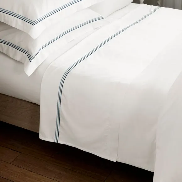 Dorma Rovello Embroidery 100% Cotton Flat Sheet 1