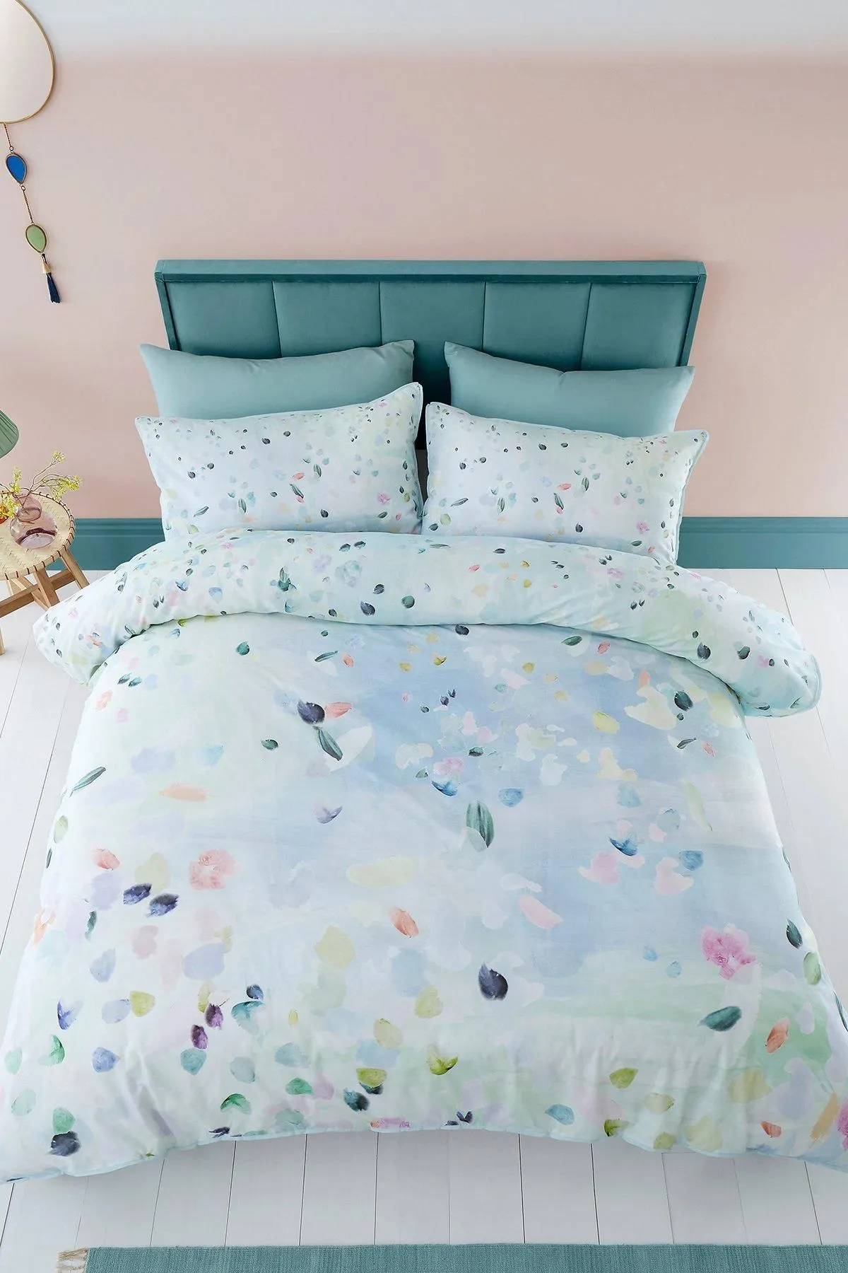 Appletree 'Alfresco' 100% Cotton Duvet Cover Set in Duck Egg Blue 5