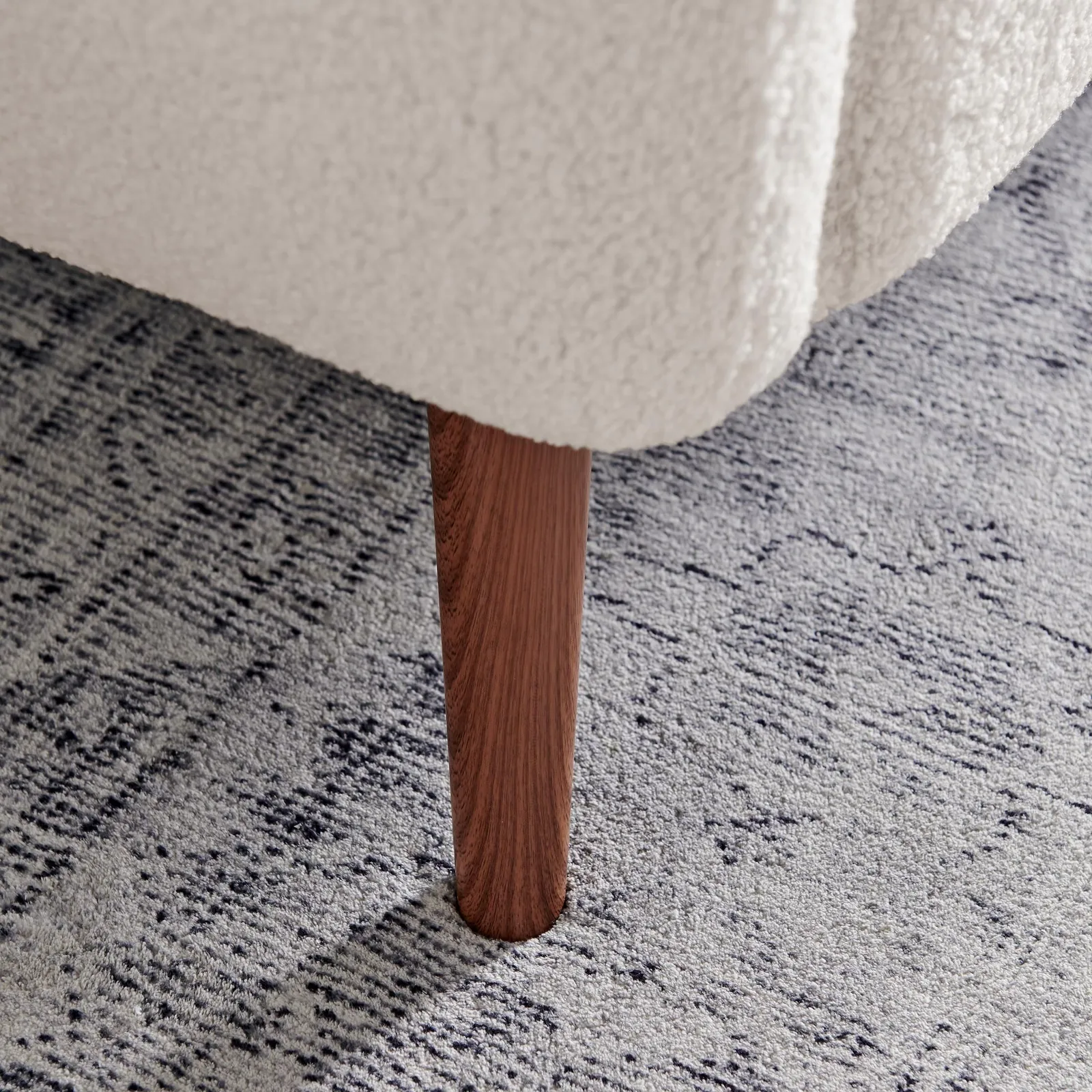 FurnitureboxUK Teddy Soft Boucle Fleece Retro Sofa In A Box in White 4