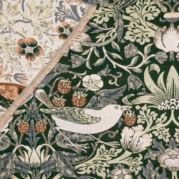 Morris & Co. Strawberry Thief Throw Blanket 130cm x 170cm 4