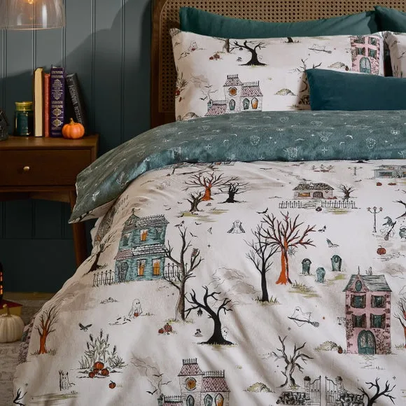 furn. Ghost Town Polycotton Duvet Cover & Pillowcase Set 4